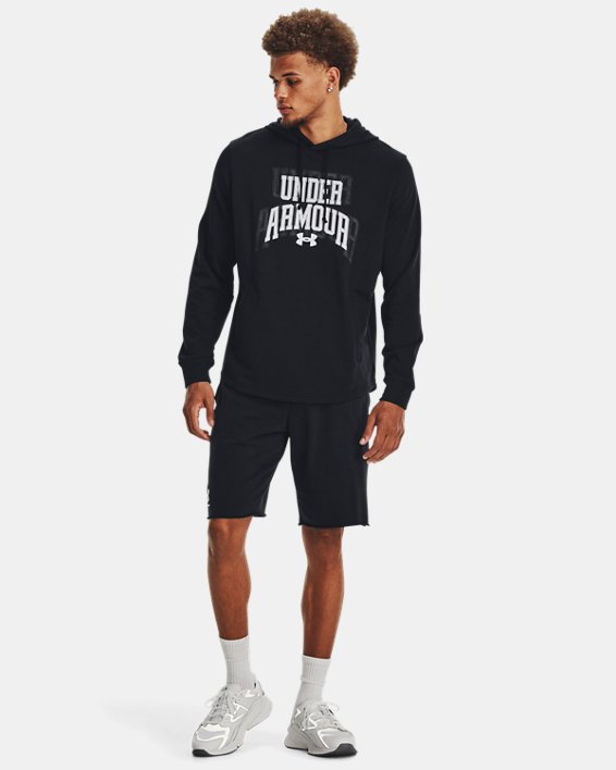 Men's UA Rival Terry Graphic Hoodie in Black image number 2